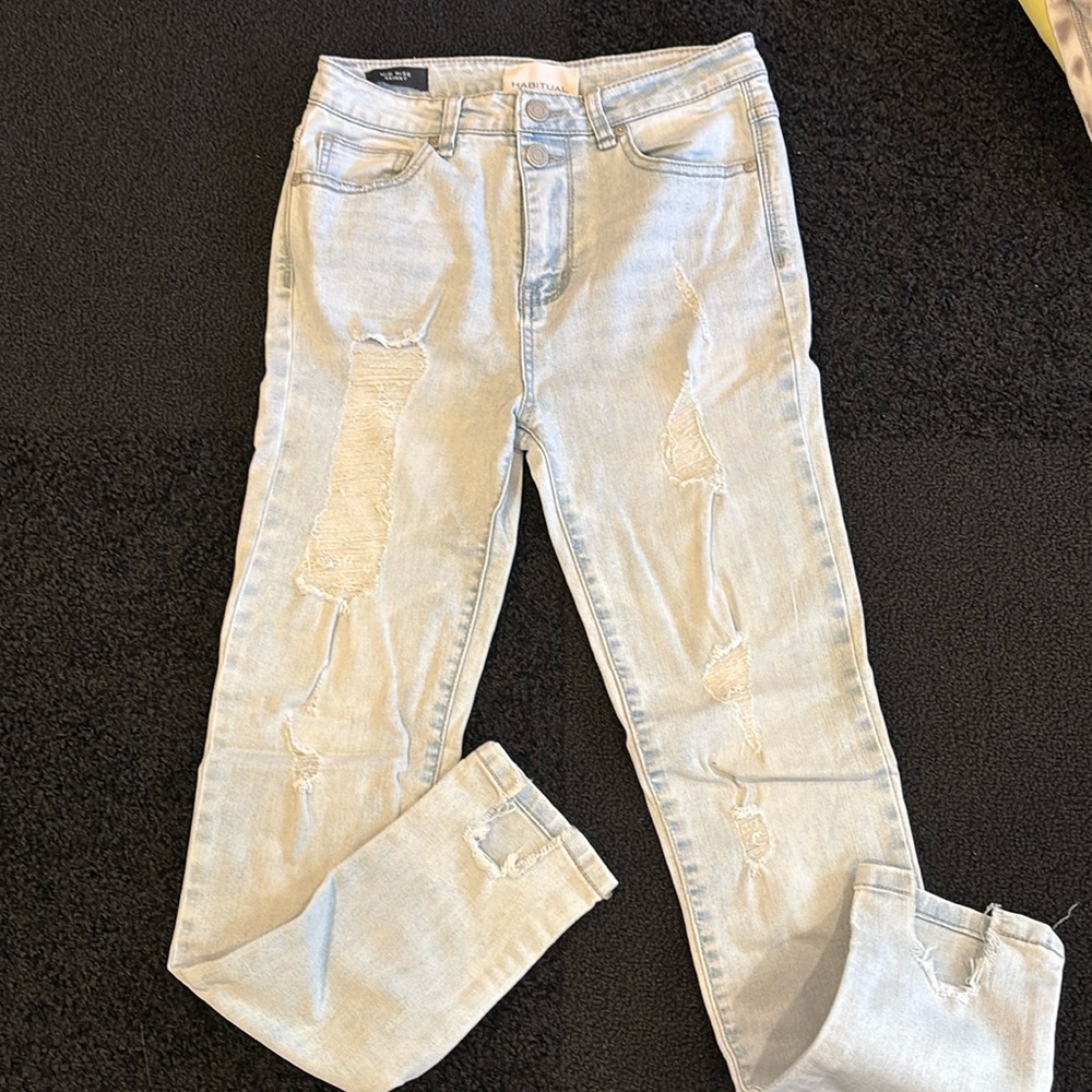 Habitual girl mid rise skinny size 14 jeans with some distressing